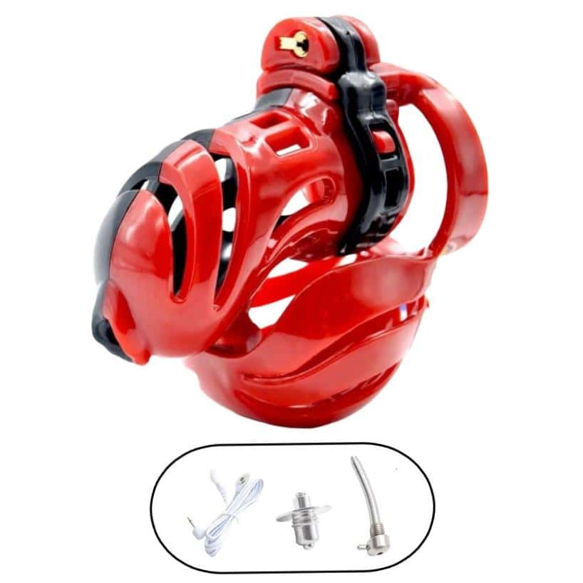 Jaula De Castidad Resina Gbx Roja
