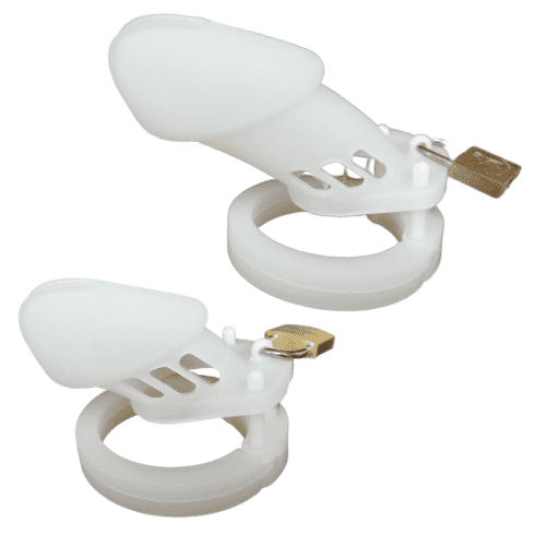 Jaula De Castidad Silicona Gb 6000 Blanco