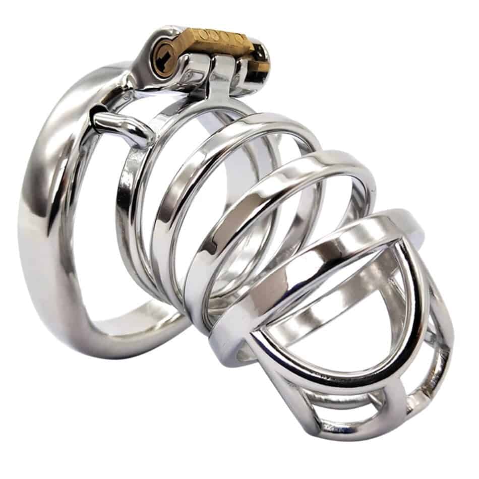 Jaula De Castidad Hombre - Metal - Flor L