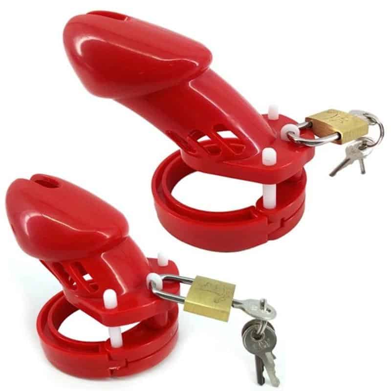 Jaula De Castidad Plástico Gb 6000 Rojo