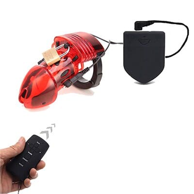 Jaula De Castidad Eléctrico Gb 6000 Rojo