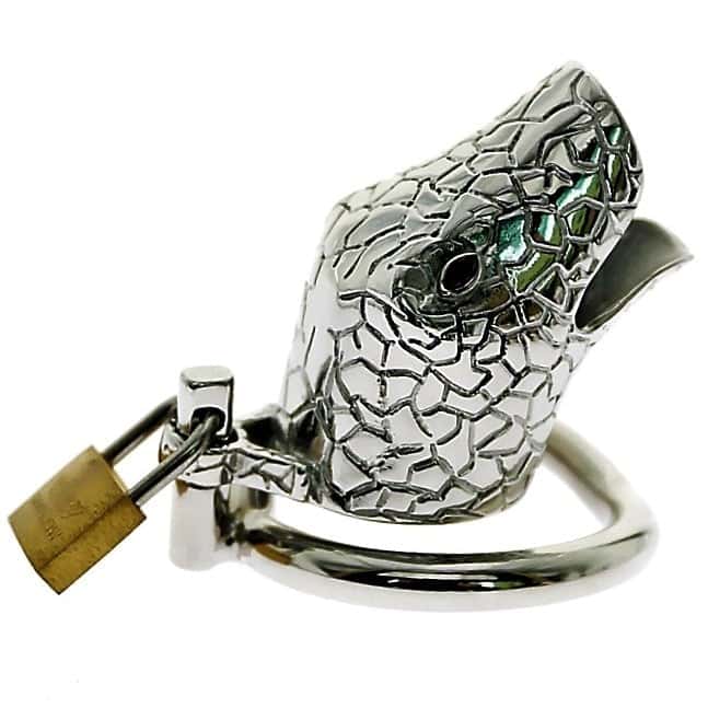 Jaula De Castidad Hombre - Serpiente De Plata