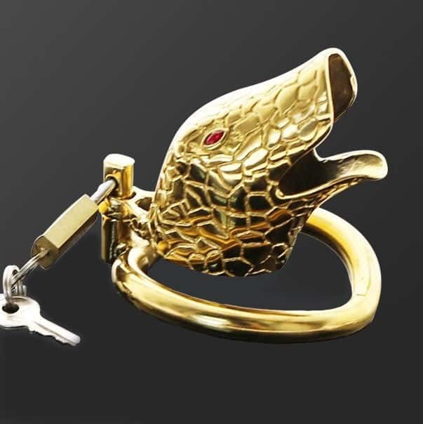 Jaula De Castidad Hombre - Serpiente De Oro